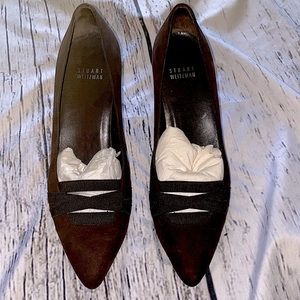 Stuart Weitzman brown pumps with criss cross detail sz 6